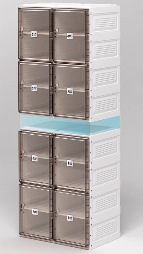 Caja de zapatos de plástico apilable transparente